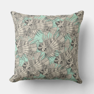 fish mirage mint cushion
