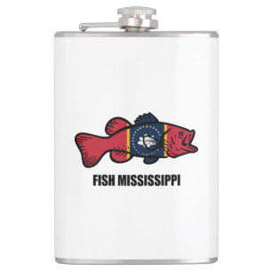 Fish Mississippi Hip Flask