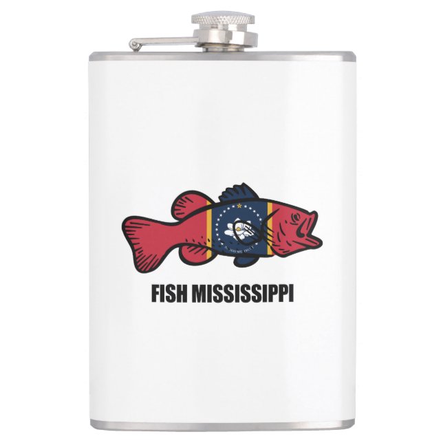 Fish Mississippi Hip Flask (Front)