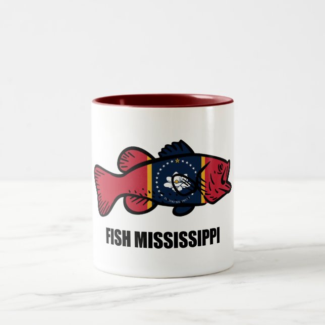 Fish Mississippi Two-Tone Coffee Mug (Center)