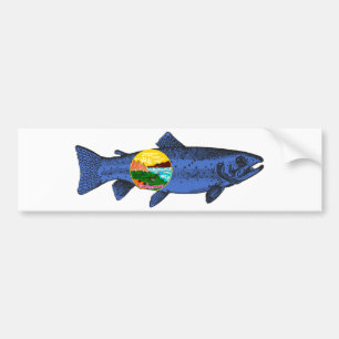 Fish Montana Bumper Sticker