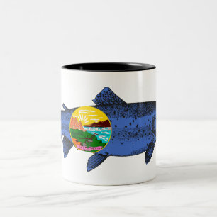 Fish Montana Two-Tone Coffee Mug