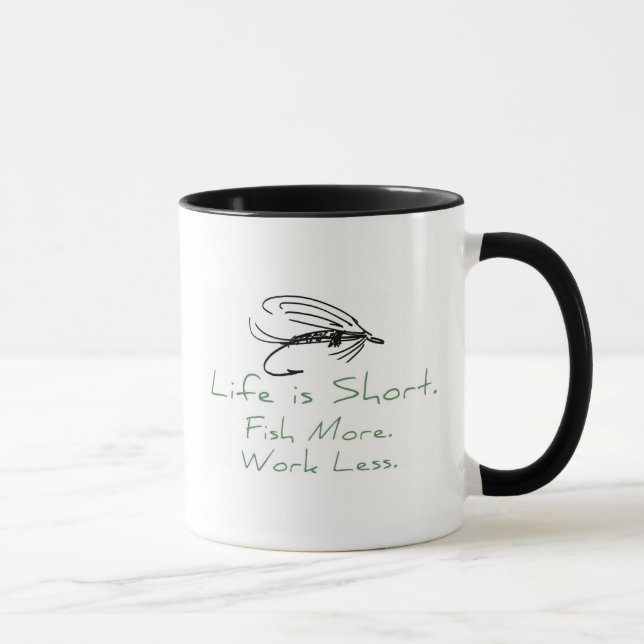 Fish More, Work Less! Mug (Right)