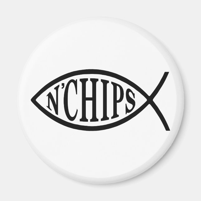 Fish N' Chips Fish Magnet (Front)