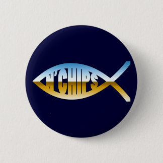 Fish N'Chips 6 Cm Round Badge