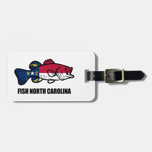 Fish North Carolina Luggage Tag (Front Horizontal)