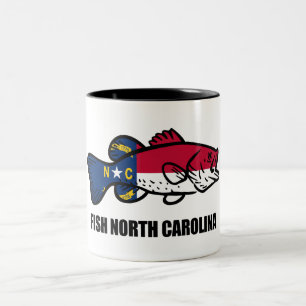 Fish North Carolina Two-Tone Coffee Mug