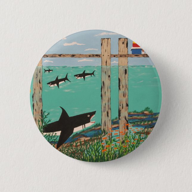 Fish Not Biting Today. 6 Cm Round Badge (Front)