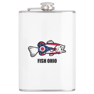 Fish Ohio Hip Flask