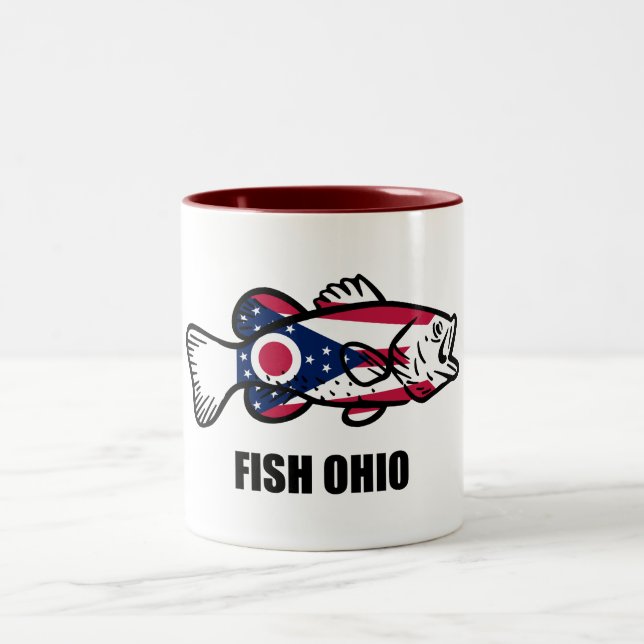 Fish Ohio Two-Tone Coffee Mug (Center)