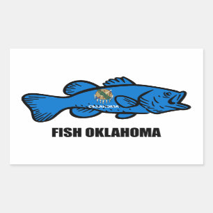 Fish Oklahoma Rectangular Sticker