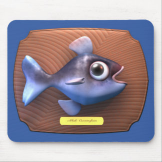 Fish on Cutting Board Mouse Pad