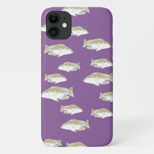 Fish on purple Case-Mate iPhone case (Back)