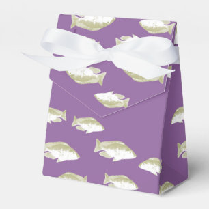 Fish on purple favour box