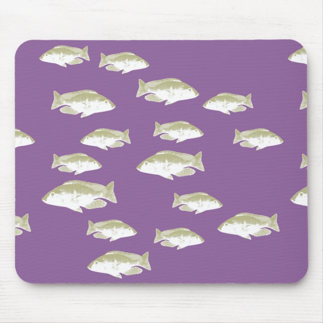 Fish on purple mouse pad (Front)