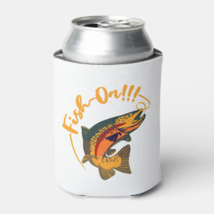 Fish On Rainbow Trout Fishing Can Cooler