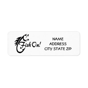 **FISH ON** RETURN ADDRESS LABEL FOR FISHERMAN
