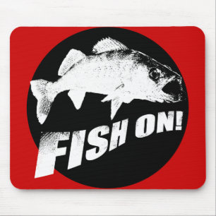 Fish on walleye mouse pad