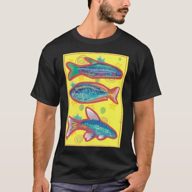 Fish on Yellow T-Shirt (Front)