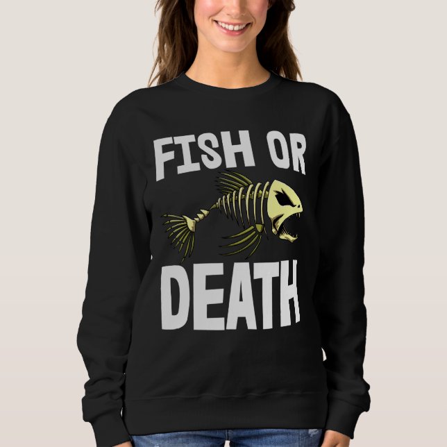 Fish Or Death S Skeleton Fish Bone Tees Sharp Teet (Front)