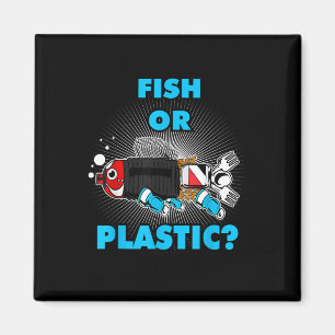 Fish Or Plastic Environmental Protection Nature Co Magnet