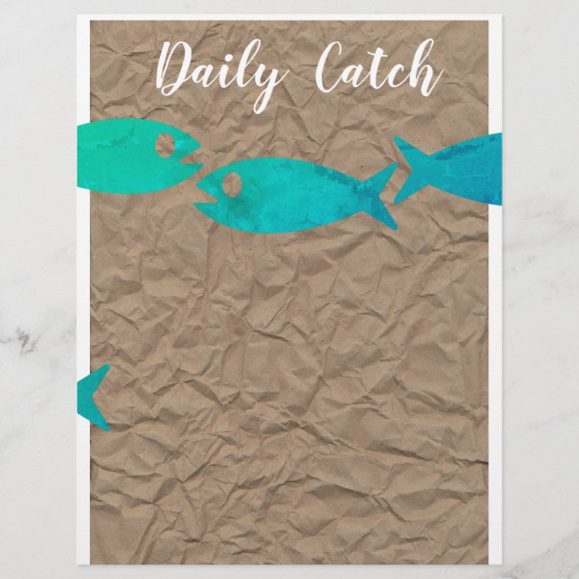 Fish or seafood themed flyer or menu (Front)