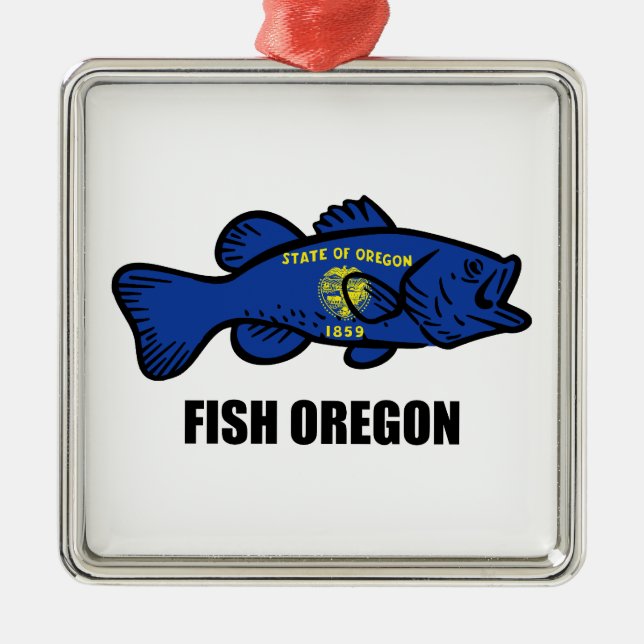 Fish Oregon Metal Ornament (Front)