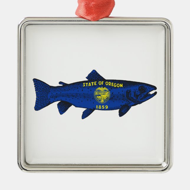 Fish Oregon Trout Metal Ornament (Front)