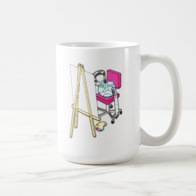 Fish Painter ("Water Colour") -  Coffee Mug (Right)