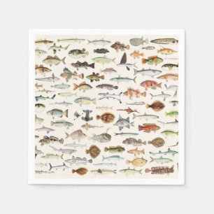 Fish Paper Napkins, Under the Sea Party Supplies Napkin