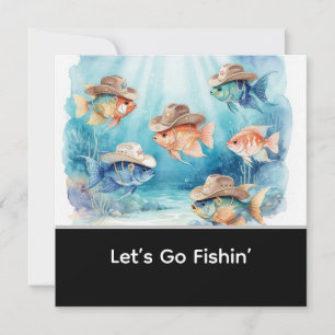 Fish Party Texas themed Invitation