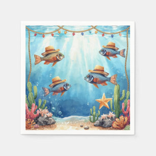 Fish Party Texas themed Napkin