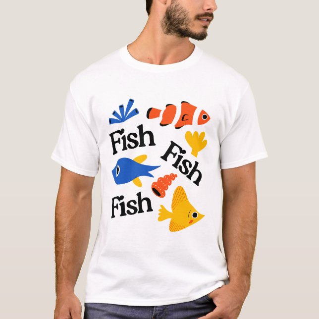 fish pattern art T-Shirt (Front)