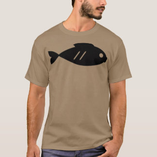 fish pattern black and white T-Shirt