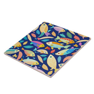 Fish Pattern Ceramic Tile