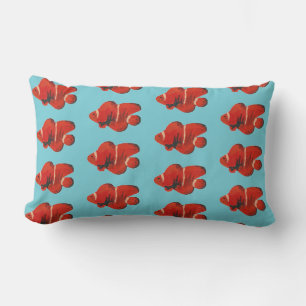 Fish Pattern Clownfish Orange Throw Pillow