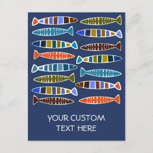 Fish Pattern custom postcard