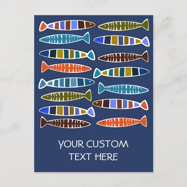 Fish Pattern custom postcard (Front)