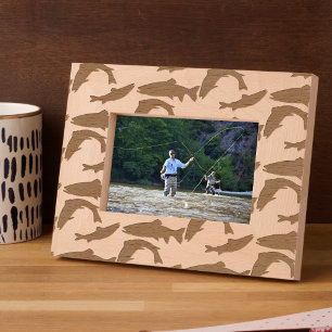 Fish Pattern Fishing Trip Etched Frames