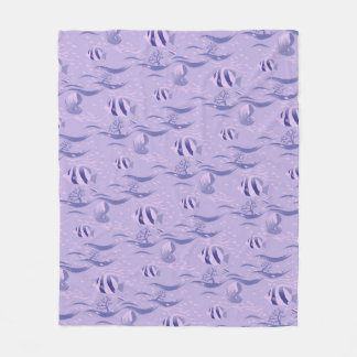 Fish Pattern Fleece Blanket