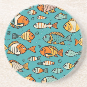 Fish pattern gift ideas coaster