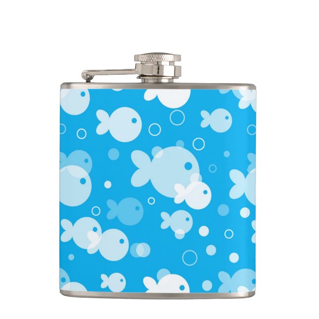 fish pattern hip flask (Front)