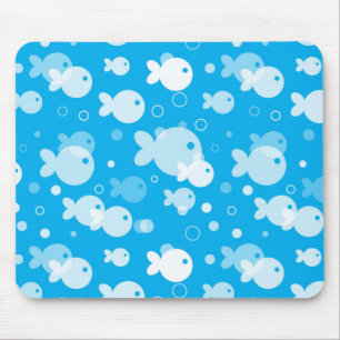 fish pattern mouse pad