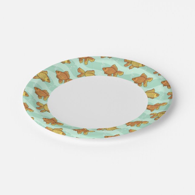 Fish-pattern Paper Plate (Angled)