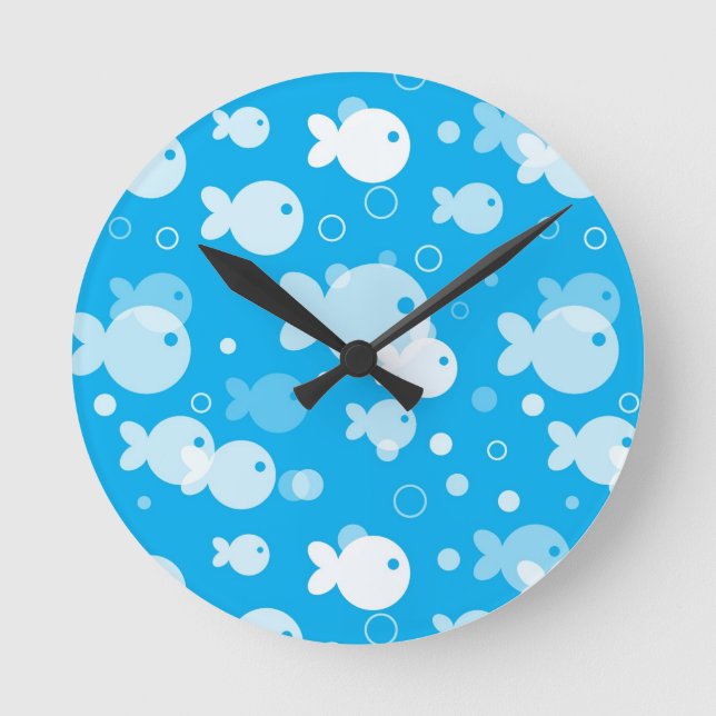 fish pattern round clock (Front)