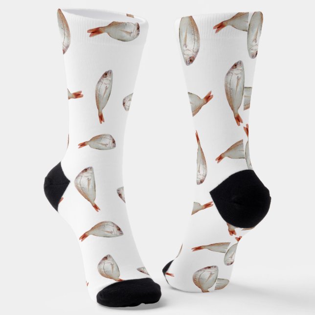 Fish pattern socks (Angled)