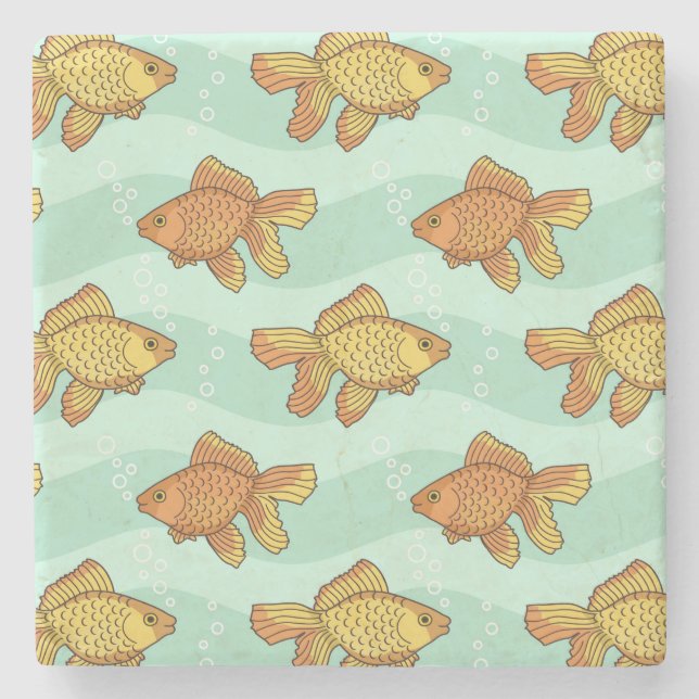 Fish-pattern Stone Coaster (Front)