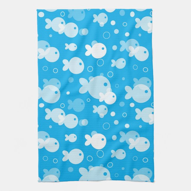fish pattern tea towel (Vertical)