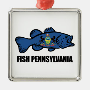 Fish Pennsylvania Bass Metal Ornament