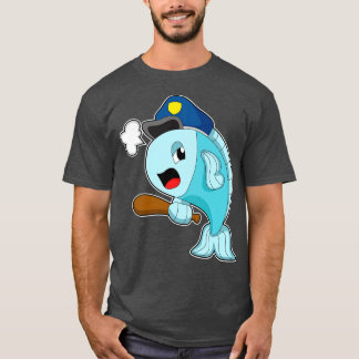 Fish Police Officer Police Hat T-Shirt